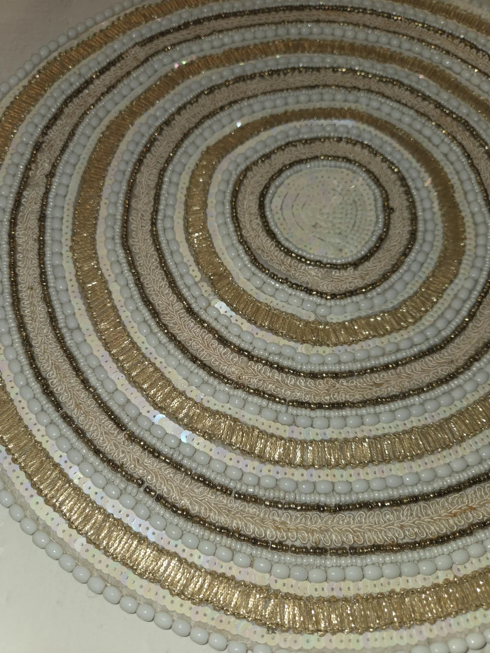 4 Coastal Collection Beaded Chargers Placemats